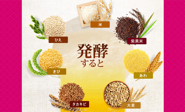 ベルタこうじ生酵素の成分7種の雑穀